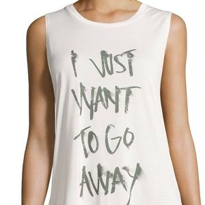 Haute Hippie “I just want to go away” tank top.